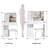 29.2" Small Space Left Drawer Desktop Vanity Table With Cushioned Stool,Multi-Layer High Capacity Storage, Practical Fashionable Dresser-16575912