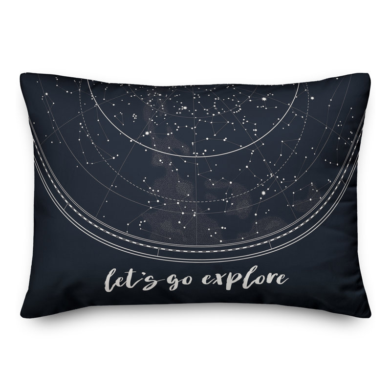 Housse de coussin rectangulaire avec insert Let's Go Explore