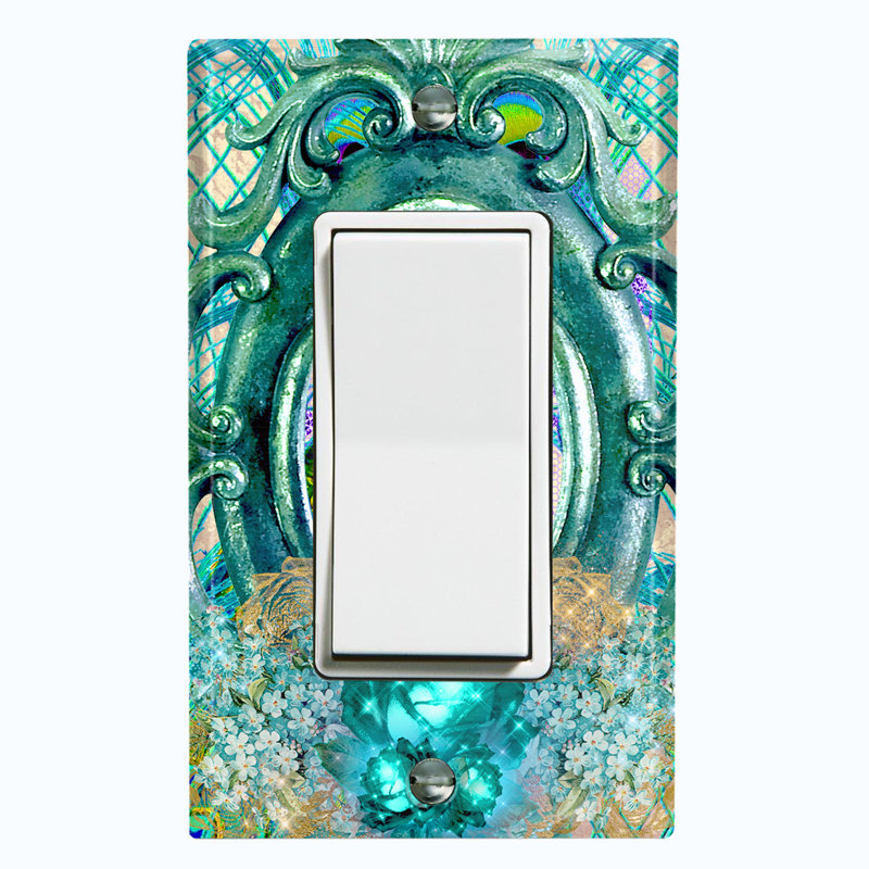 Patterned 1 - Gang Toggle Light Switch Standard Wall Plate