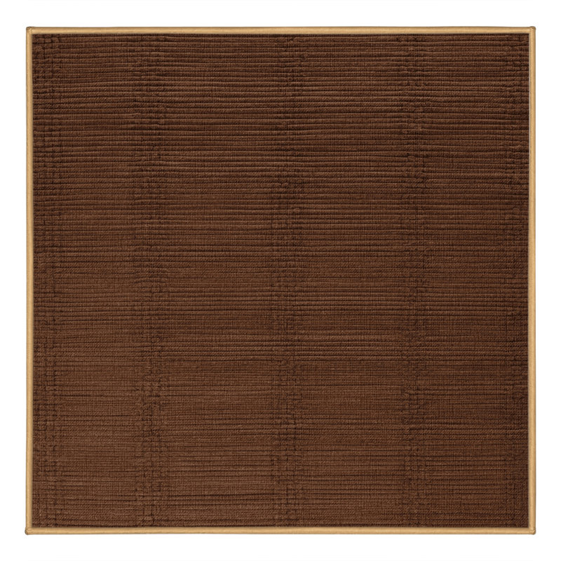Tapis brun uni lavable à la machine, Carré 4 pi