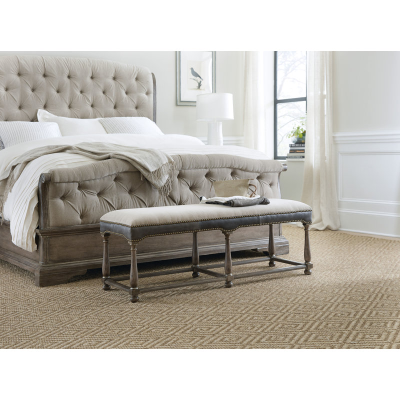 Woodlands Upholstered Wingback Bed, Queen