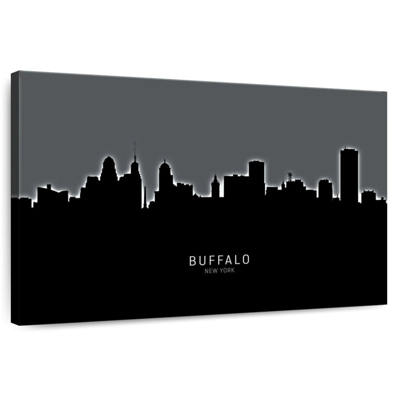 Buffalo New York Skyline VI, H 20 po x l 30 po