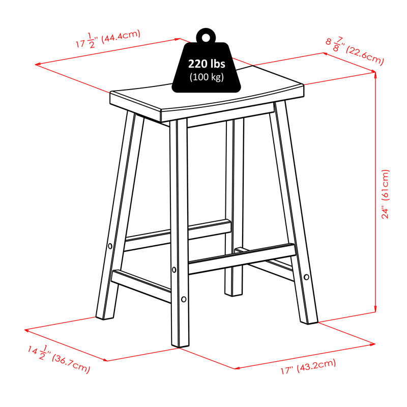 Tabouret de comptoir et de bar Irieana, Naturel, Tabouret de comptoir (assise de 24 po de hauteur)