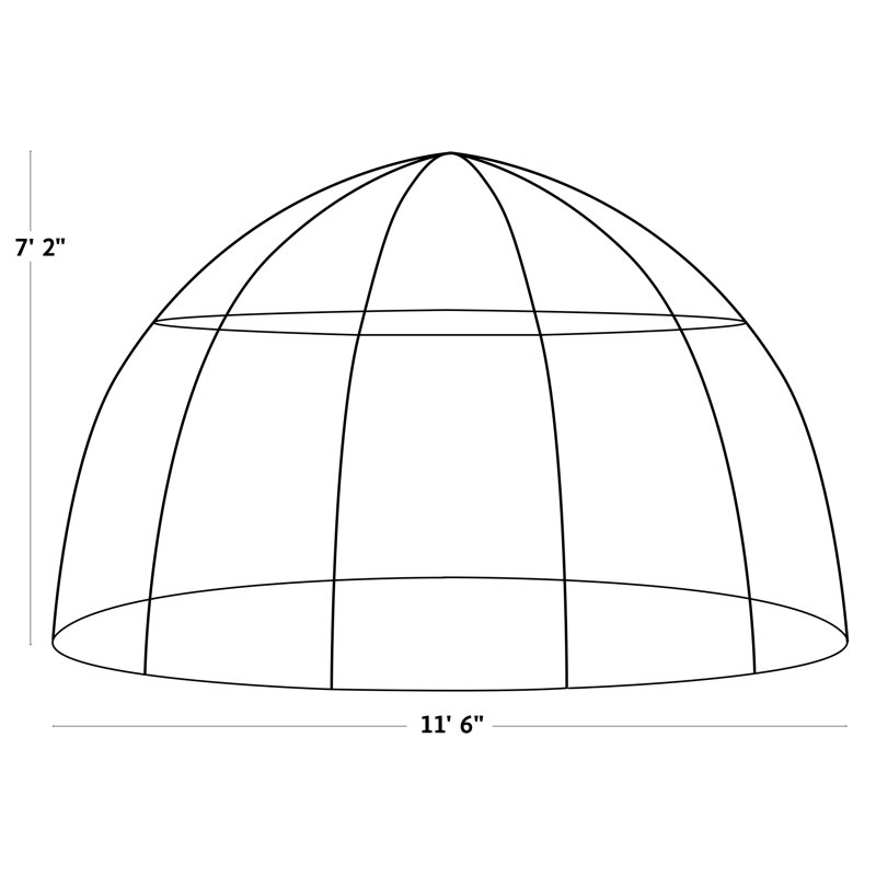 Haxnicks 11.5 Ft. W x 11.5 Ft. D Large Sunbubble Walk-in Greenhouse