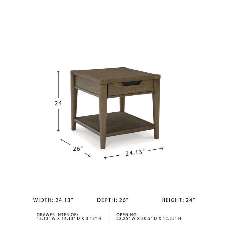 Franccesca End Table with Storage