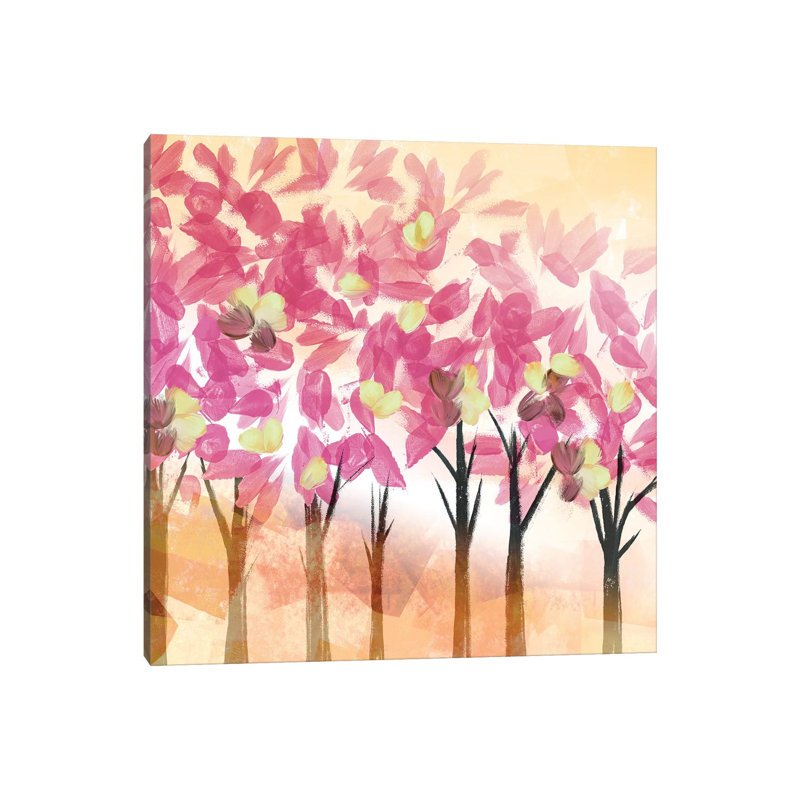 Pink Trees - Wrapped Canvas Gallery-Wrapped Canvas Giclée, 30.48 cm H x 30.48 cm W