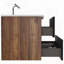 Meuble-lavabo mural avec lavabo en céramique intégré et trop-plein-976511387