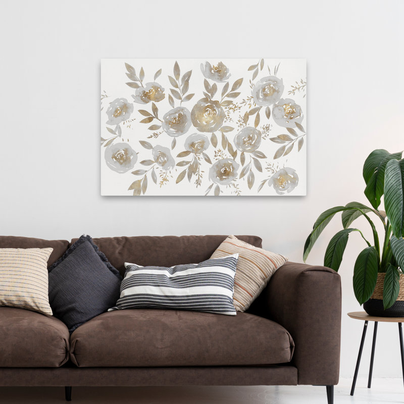 Plantes, fleurs, abstrait, art mural harmonieux, H 32 po x l 48 po