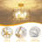 4 - Light Modern Glass Drum Semi Flush Mount Ceiling Light Fixture For Kitchen Bedroom Entryway Hallway-548335848