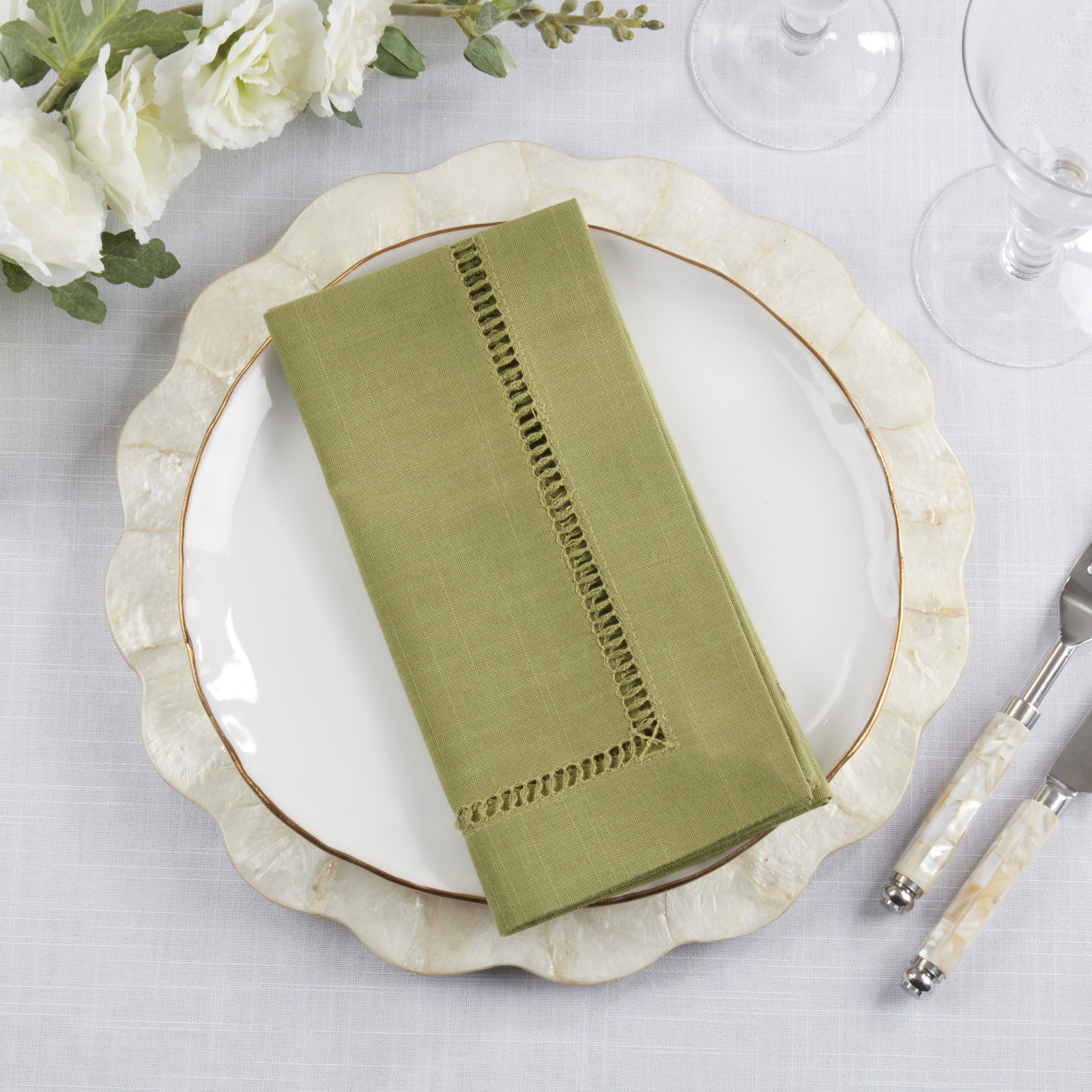 Cowen 20" Napkin, Sage, 20" Square