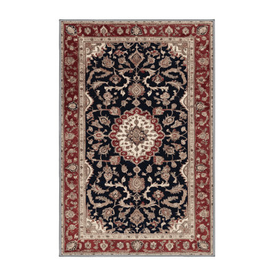 Machine Washable Persian Gray Area Rug