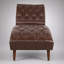 Chaise longue rembourrée élégante avec rembourrage haute densité et pieds en bouleau robustes, parfaits pour la détente et le style