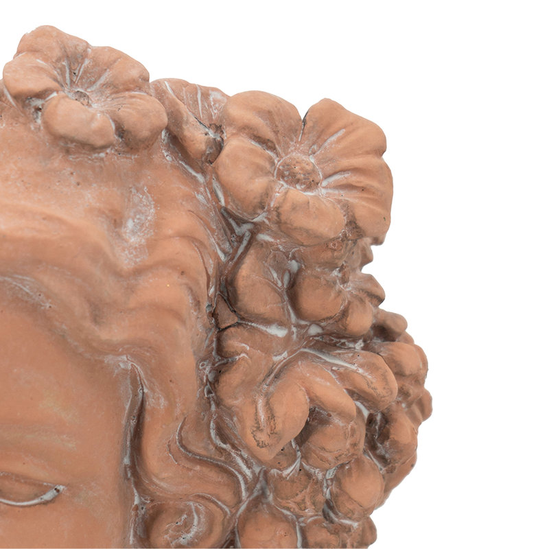 Tête de jardinière à buste pour la maison, décoration de jardin, 9.1" H x 7.9" W x 3.9" D, Brun