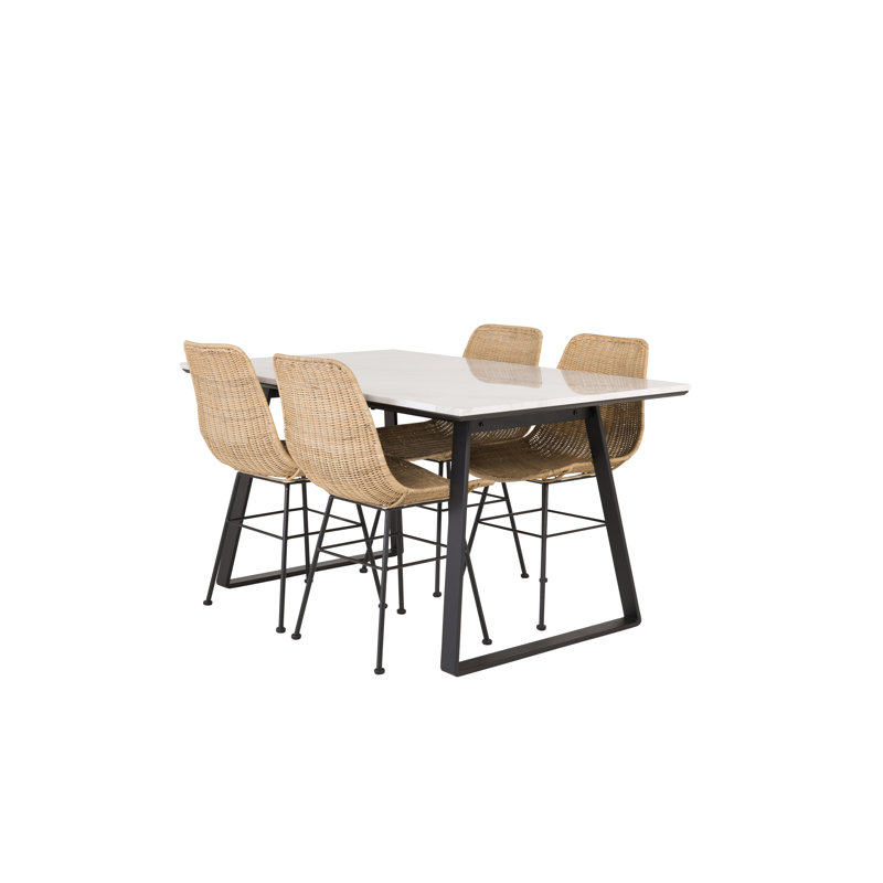 Mcfadden 4 - Person Dining Set, Nature