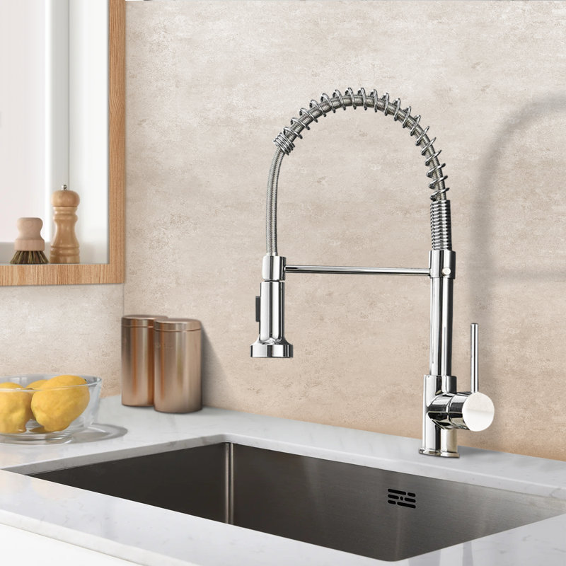 Pull Down Single Handle  Kitchen sink Faucet, Chrome