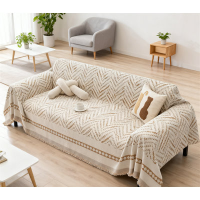 Housse de canapé antidérapante à pois antidérapants, housse de canapé en chenille lavable pour animaux de compagnie, housse de protection pour canapé modulaire et 3 coussins