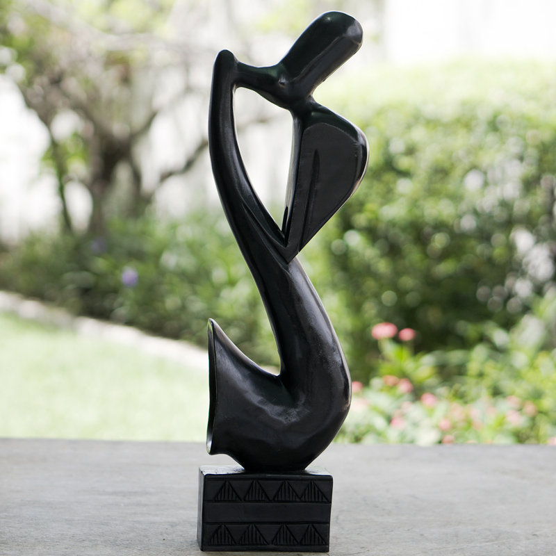 Man and Sax Wood Statue