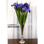 Jeweled Flluted Silver Vase - 16.5 Inches