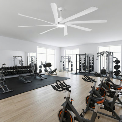 Très grand ventilateur de plafond 100 "à intensité variable avec lumières DEL et télécommande