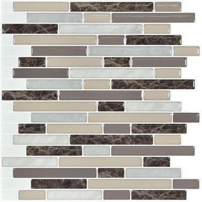 12''x12'' Peel and Stick Tiles for Kitchen,Self-Adhesive Wall Tile,10-Sheet