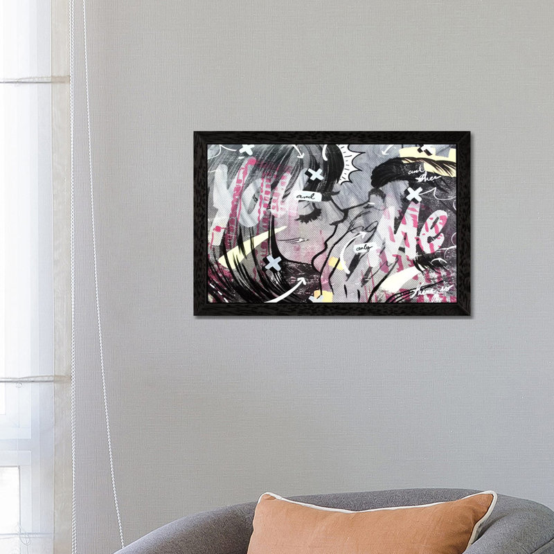 And Only 1 Piece Wall Art on Canvas, 152.5 cm H x 101.5 cm W, Black Floater Framed