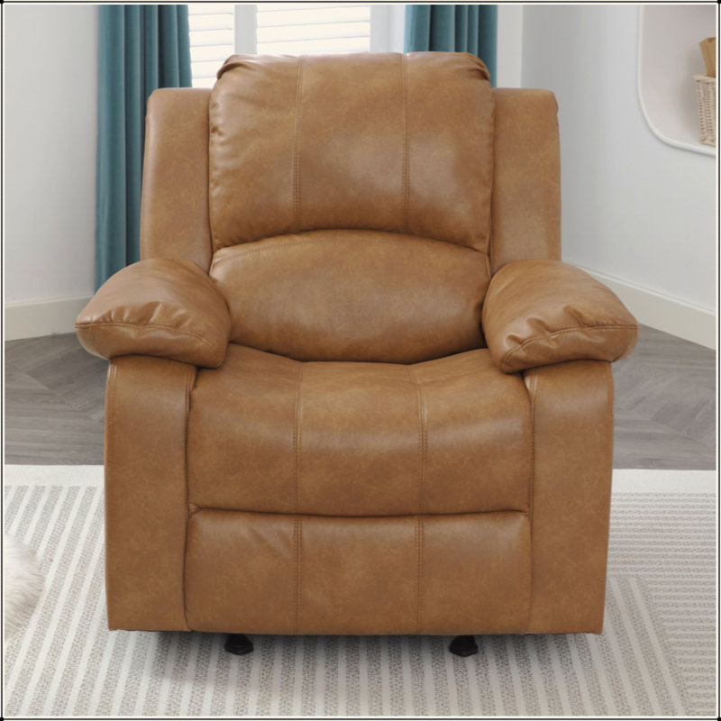 Fauteuil inclinable et oscillant en cuir Charlotte
