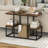17 Stories Rustic Tv Console Table For 50" Tvs Industrial Sofa Table With Open Storage Shelves