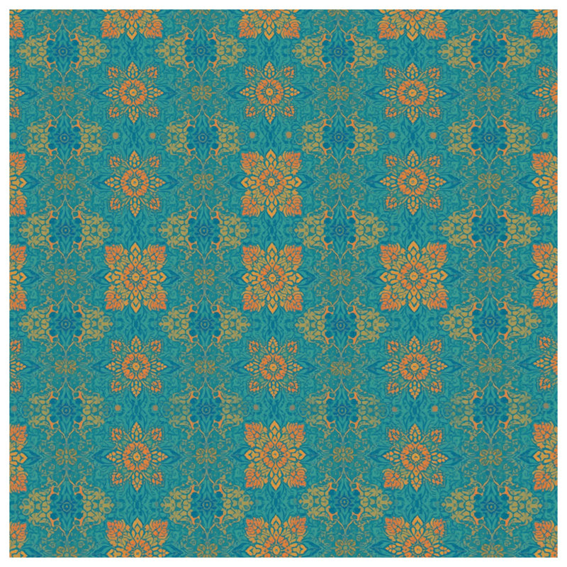 Turquoise Mandala Pattern Comforter, Queen
