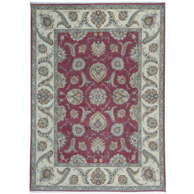 Tapis rouille et doré de haute qualité noué à la main