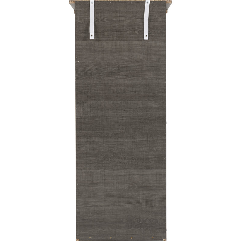 Kelton 5 Drawer 48Cm Tallboy, Black Wood Grain