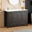 Ensemble de meuble-lavabo avec lavabo en résine, 4 portes à fermeture douce et 2 tiroirs-1315064061