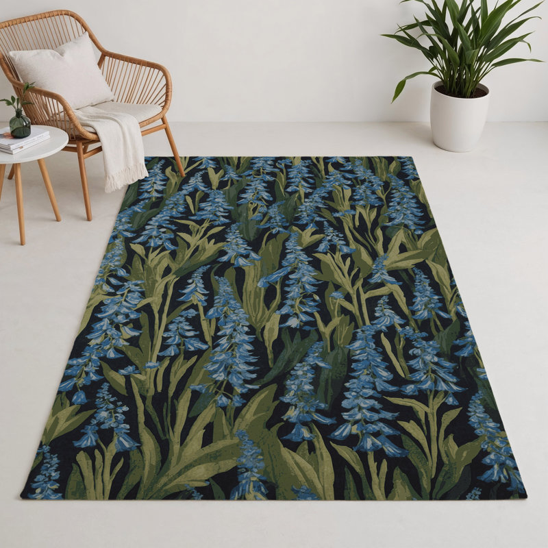 Tapis d'intérieur et d'extérieur gris Botanical, Rectangle 9 pi x 12 pi