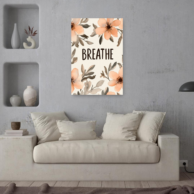 Floral Serenity Minimalist Peaceful Serene Nature Flower Wall Art Print, 91.44cm H x 60.96cm W
