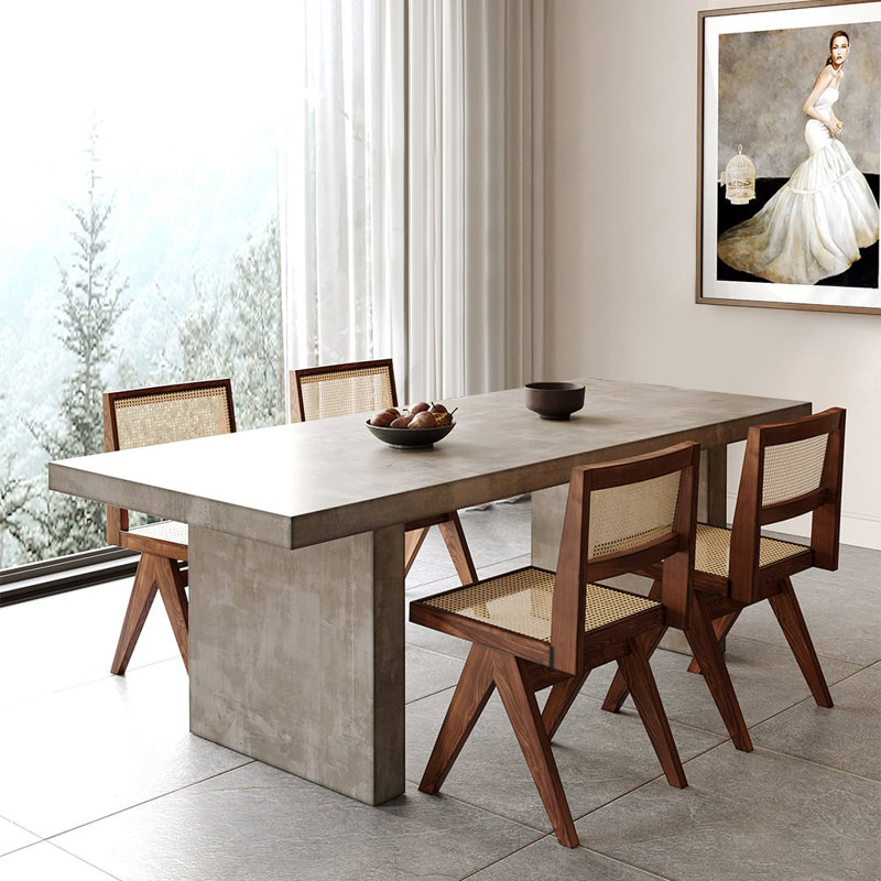 Table de salle à manger rectangulaire en bois 78,7 "Upoak Series pour 6 à 8 personnes