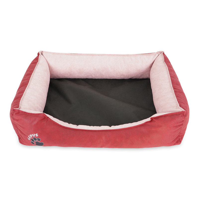 Panier de support pour chien, Petit (l 19,3 po x P 14,2 po x H 7,1 po), Bourgogne / Crème