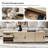 Lucrecia 34"W Modern Sliding Tambour Door Coffee Table With Drawer Storage-1816823358