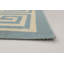 Tapis bleu / brun en laine tissé à la main et à plat 9 pi 4 po x 11 pi 9 po