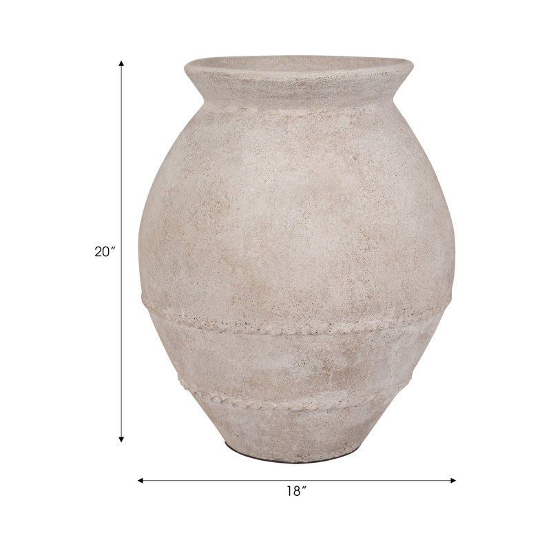 Ellisse 20'' Handmade Terracotta Table Vase