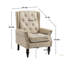 Fauteuil à structure en bois, fauteuil d'appoint moderne avec pieds en bois robustes pour la chambre à coucher du salon (fauteuil d'appoint)-855957916-855957918