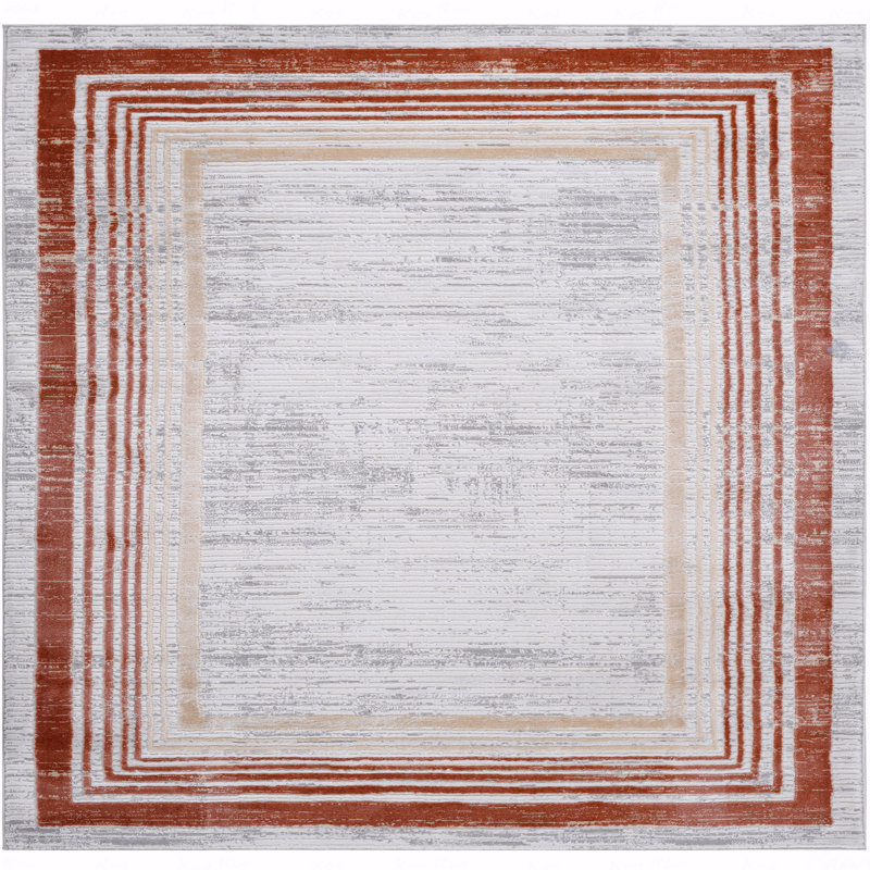 8' X 10' Bordered Area Rug, Rectangle 7'9" x 10'