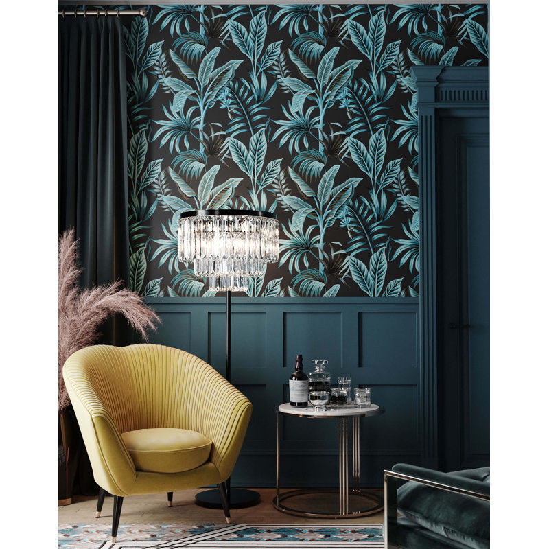 Bold Tropical Wallpaper, Blue