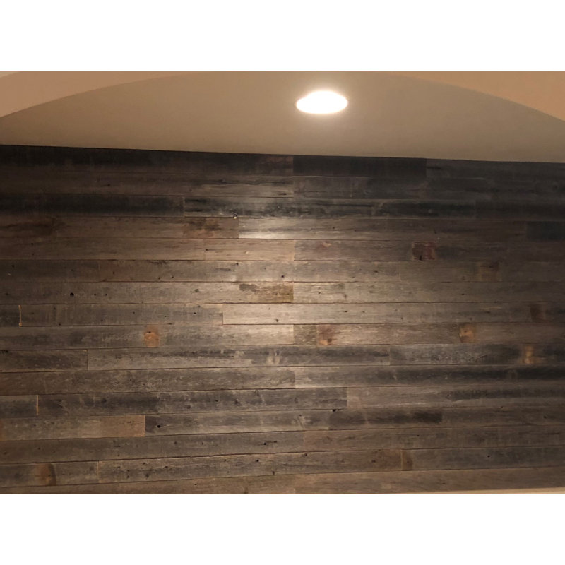 Panneau mural en bois massif récupéré 3,5 po x 48 po brun, H 12 po x l 3,5 po