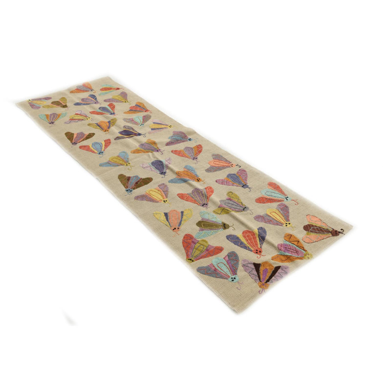 Tapis de couloir crème 8 pi