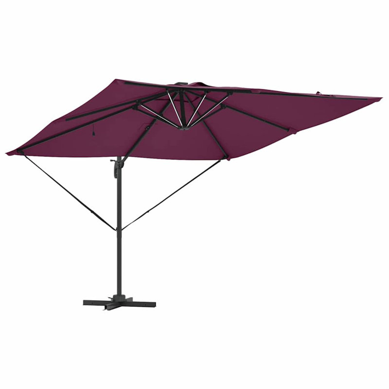 Cantilever Parasol, Dark Pink, 270cm H x 285cm W x 285cm D