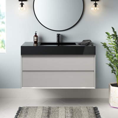Golitz 42'' Single Bathroom Vanity with Stainless Steel Top