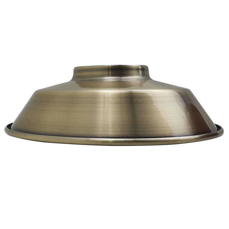 5cm H Metal Bowl Lamp Shade ( Uno ), Green Brass