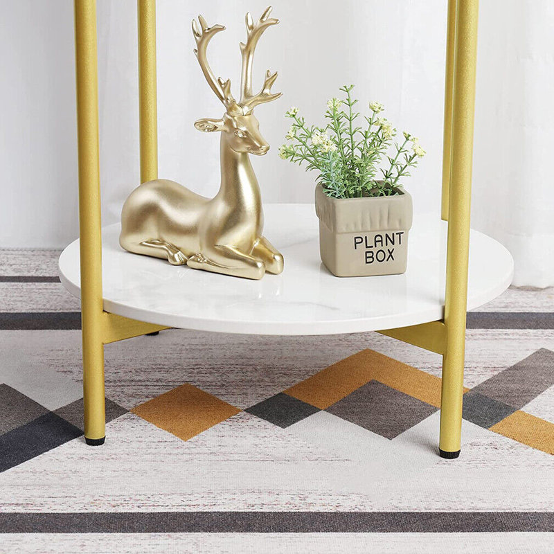 Alber End Table, Gold