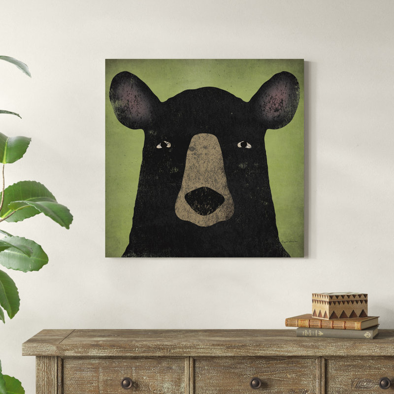 L'ours noir, H 30 po x l 30 po x P 1,25 po