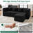 Modern Minimalist Boneless U-Shaped Modular Sectional Sofa with 1 Ottoman-523030441