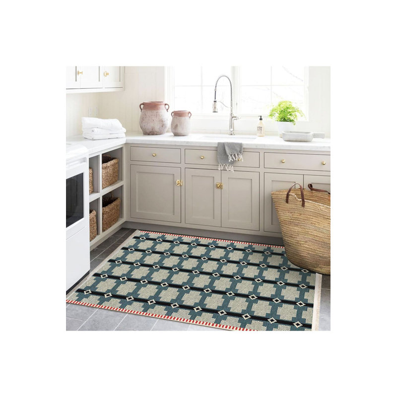 Tapis à motif géométrique multicolore Paris Paris, Sous-tapis rectangulaire de 3 pi 3 po x 4 pi 11 po